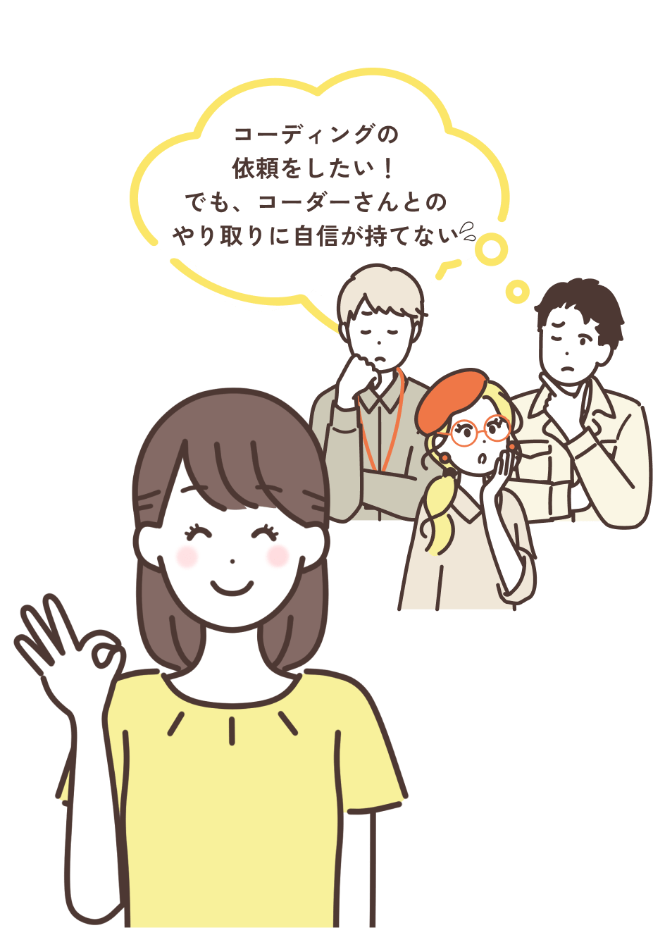 コーダーさんとのやりとりに自信がないけど、コーディングの依頼をしたい!